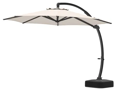 Produktbild von KOMFOTTEU Sonnenschirm 330 cm, Ampelschirm mit Ständer, Kurbel & Doppeldach