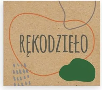 Zdjęcie produktu dla Naklejki Kraft 35x40mm Rękodzieło, 200szt