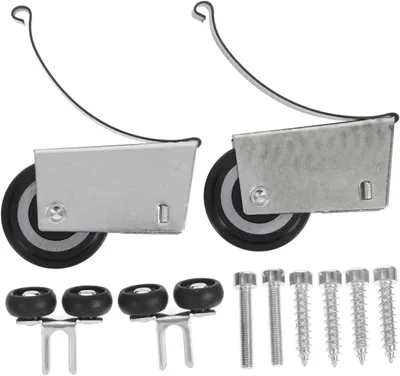 Produktbild von 2er Set Schiebetürrollen aus Metall für Schranktüren