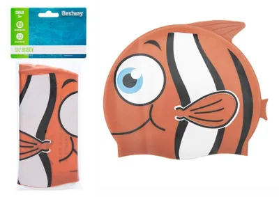 Produktbild von Bestway Kinder Badekappe "Little Buddy" - 3-farbig sortiert (1 Stück) ; 26025