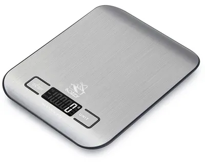 Küchenwaage digital 1 g – 5 kg, Edelstahl, LCD-Display, inkl. Batterien