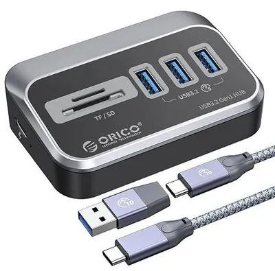 Zdjęcie produktu dla Hub USB 3.0 typ c czytnik kart sd tf 3 porty dla macbook