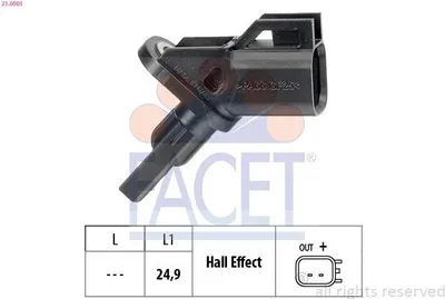 Produktbild von FACET ABS Sensor Raddrehzahl für FORD FOCUS III Turnier 21.0001