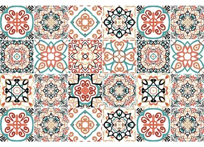 Image de Autocollants imitation carrelage pour la cuisine et la salle de bains – 24 autocollants imitation carrelage en ciment – 24 autocollants, 15 x 15 cm
