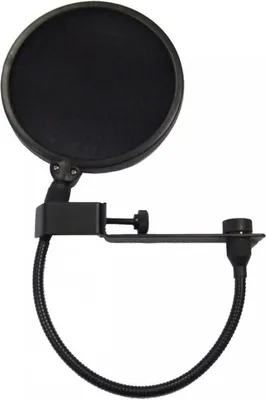 Produktbild von Popfilter mit doppeltem Nylon-Schirm, flexiblem Metallschwanenhals, 14,5 cm Durchmesser