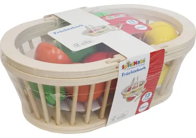 Immagine prodotto di Cesto di frutta in legno Spielmaus 13 pezzi