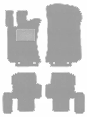 Image de Tapis de sol en moquette pour Mercedes R-klasa W251 krótki 2005-2014 (Minivan 5 osób krótki) – jeu 4 pièces, gris, sur mesure – Wielganizator OSLO