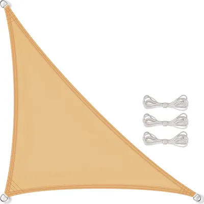 Produktbild von Sonnensegel PES Dreieck 5x5x7,1 sandbeige Polyester 160g/m²