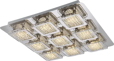 Produktbild von LED Deckenlampe, Kristalle, eckig, L 40 cm