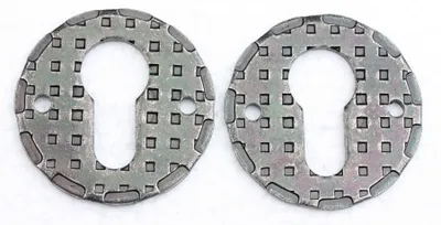 Produktbild von UHRIG ® 1Paar Rosetten geschmiedet für Gartentür Drücker Türschild Tür Klinke