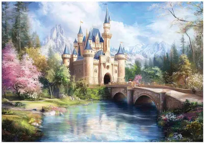 Produktbild von Fototapete Kinderzimmer Mädchen Schloss Märchen - 300x210 cm - inklusive kleister - Vlies Tapete Kinder - Vliestapete Modern Wandtapete - Kindertapete