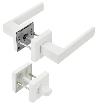 Produktbild von SOTECH Türdrückergarnitur CUBE D/D – Bad/WC weiß