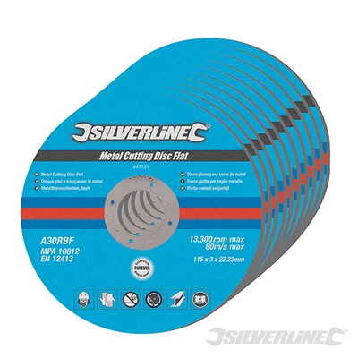 Produktbild von Silverline 447131 Flache Metall-Trennscheiben, 10 Stück