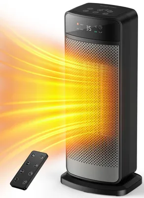 Produktbild von ATEROLL Heizlüfter mit 6 Funktionstasten , PTC-Keramikheizlüfter 0-24h Timer, 70°Oszillation,ECO-Modus,Überhitzungsschutz, Fallschutz,24h Abschalt