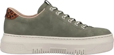 Imagen del producto de Zapatos de mujer Rieker, zapatos de vestir, zapatillas, zapatos deportivos con cordones, color verde, para uso diario