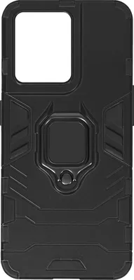 Produktbild von Avizar, Stoßfeste Handyhülle mit Ring-Halterung für Oppo Reno 8 5G, Schwarz