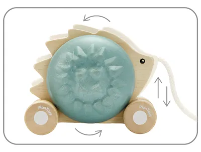 Produktbild von Plan Toys Babyspielzeug, Nachziehtier Igel - ab 12 Monate, aus nachhaltigem Gummibaumholz