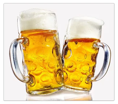 Produktbild von Spritzschutz Herdabdeckplatte Schneidebrett aus Glas Toastende Biergläser 1-Teilig (60x52cm)