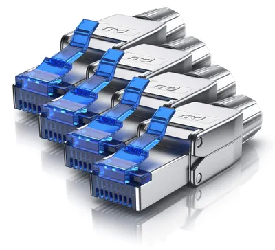 Produktbild von CSL - RJ45-Stecker Feldkonfektionierbar CAT 6/7/8, Geschirmt 40 GBit/s 2000 MHz Ethernet Werkzeuglos LAN-Kabel