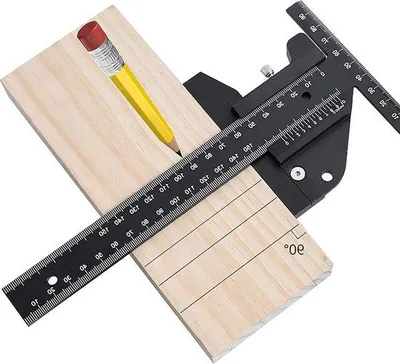Obrázek produktu pro Čtvercové pravítko 230 mm z nerezové oceli pro práci se dřevem, magnetické