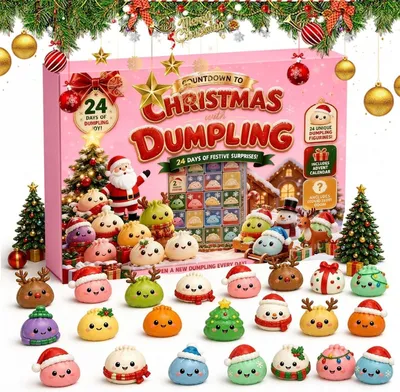 Produktbild von Weihnachten Adventskalender Quetschspielzeug-Kalender(B)24 Tage Weihnachten Countdown-Kalender,Überraschungs Fidget Spielzeug Geschenke für Kinder