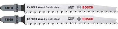 Produktbild von EXPERT Wood 2-side clean T308B Stichsägeblatt, 2-tlg.
