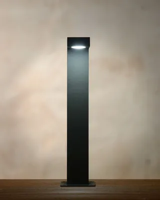 Produktbild von Lucide Außenlampe Anthrazit, 40 cm Höhe, integrierte LED, IP54, warmweiß
