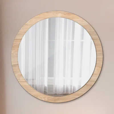 Produktbild von Ø100cm Modern Spiegel - Wandspiegel Wandmontage- Schlafzimmer - Holz Textur