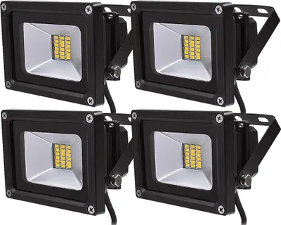 Produktbild von Greenmigo 4 Stück 20W SMD LED Fluter Außen Strahler Lampe Scheinwerfer Flutlicht Wasserdicht IP65 Warmweiss,85-265V