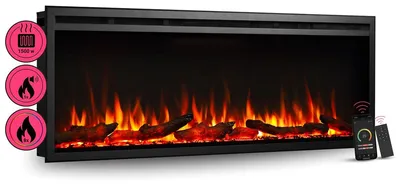 Produktbild von Elektrokamin Einbaukamin BALDERIA Atalanta 50 – Heizung bis 1500 W, schwarz