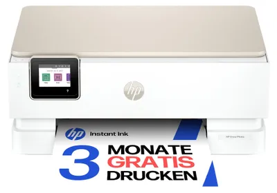 Produktbild von HP ENVY Photo Envy 7230 Wireless All-in-One Farbe Drucker, Thermal Inkjet, Farbdruck, 4800 x 1200 DPI, Farbkopieren, A4, Beige, Weiß