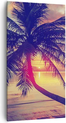 Produktbild von Bild auf Leinwand - Leinwandbild - Meer Strand Palme - 55x100cm - Wand Bild - Wanddeko - Wandbilder - Leinwanddruck - Bilder - Kunstdruck - Wanddekoration - Leinwand bilder - Wandkunst - PA55x100-3925