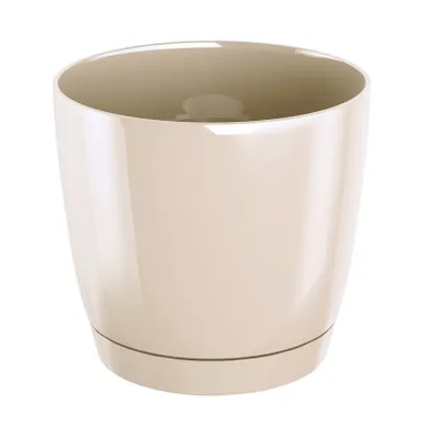 Zdjęcie produktu dla Doniczka Coubi Round z miską kremowa 13,5 cm