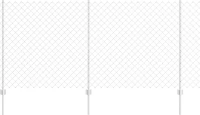 Produktbild von vidaXL Maschendrahtzaun mit Pfosten 25 x 1,2 m Verzinkter Stahl Silber