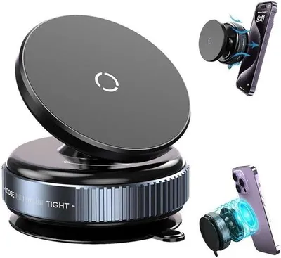 Produktbild von Halterung für das Smartphone im Auto – magnetisch – mit Vakuum-Saugnapf – sicherer Halt während der Fahrt
