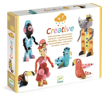 Obrázok produktu pre Djeco - Kreatívna sada "Zvieratá savany" - 6 kusov
