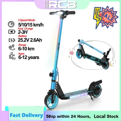 Produktbild von RCB R12 Kinder-Elektroroller Blau, 130 W, 6,5 Zoll, faltbar