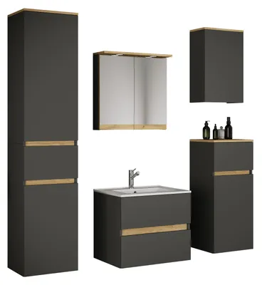 Obrázok produktu pre 6-dielna súprava kúpeľňového nábytku s umývadlom Cosila-I 61 cm