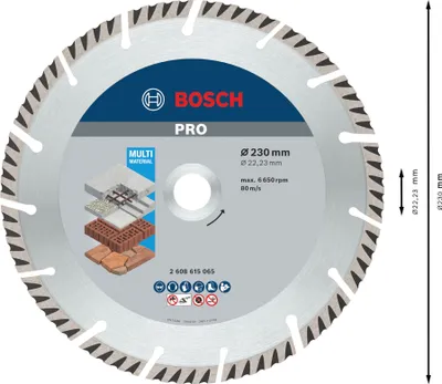 Produktbild von PRO Multi Material Diamanttrennscheibe, 230 x 22,23 mm