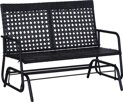 Produktbild von Schaukelbank, Gartenschaukel, Gartenbank, 2-Sitzer, Polyrattan, Metallgestell