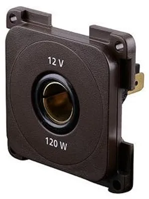 Produktbild von Steckdoseneinsatz 12 V braun 2-polig für 6-24 V