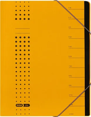 Image de Elba 400001991 Ordnungsmappe chic - 12 Fächer, A4, Karton (RC), 450 g/qm, gelb