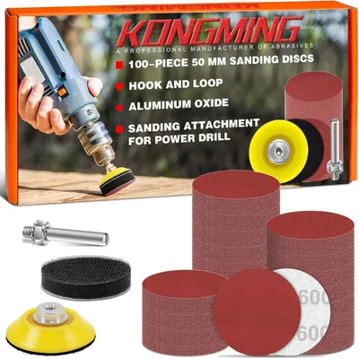 Obrázok produktu pre Brúsny papier Klett, 50 mm, zrniteľnosť 600, 100 kusov, brúsne kotúče pre akumulátorové skrutkovače