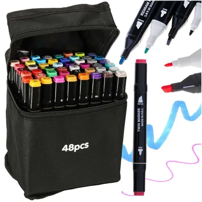Produktbild von Doppelseitige Alkoholmarker im 48+ Basisetui