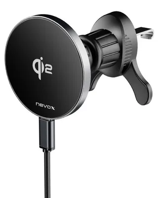 Obrázok produktu pre Nevox Wireless QI2 Fast CAR Charger, 15Watt, schwarz-silber