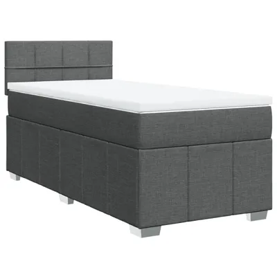Produktbild von vidaXL Boxspringbett mit Matratze Dunkelgrau 100x200 cm Stoff