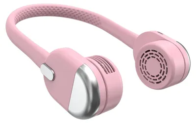Produktbild von Zimilo Akku Nackenventilator, 1800mAh, 360° drehbar, doppelte Turbine, 3 Windstufen, kein Haarverfangen, für Sport, Reise, Rosa