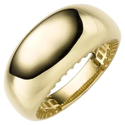 Produktbild von Ring Damenring mit Wölbung aus 585 Gold Gelbgold Breite 10,5mm glänzend Innenumfang 58mm  Ø18.5mm