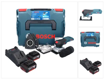 Image de Bosch GSS 18V-13 Ponceuse vibrante sans fil 18 V + 2x batterie 5,0 Ah + chargeur + L-BOXX