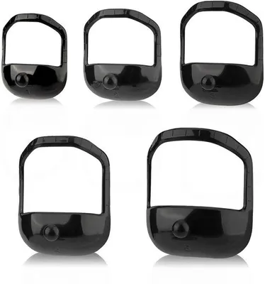 Image de Kit de coupe de cheveux 5 pièces pour hommes - Accessoires de coupe - Tondeuse à cheveux - Kit de tondeuses en forme de faucille - Accessoires de coupe - Formes pour la coupe des poils du visage chez les hommes - Pour la ligne des cheveux, la frange, les pattes et la moustache - Noir